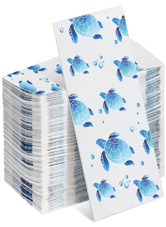 Yisong 100 Pcs Turtle Disposable Hand Towels Paper Napkins for Bathroom Guest Decorative Soft Towels Ocean Party Supplies Summer Sea Decoration for Graduation Birthday Holiday Wedding Baby Shower - Image 1